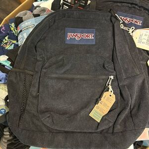 New with tags black Jan sport corduroy backpack